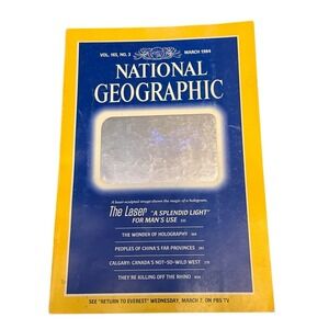 National Geographic‎ Magazine March 1984 Vol. 165 No. 3 The Laser Hologram Eagle